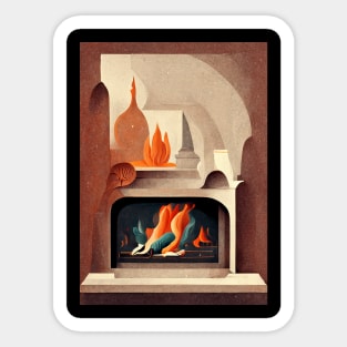 Fireplace Vibes Sticker